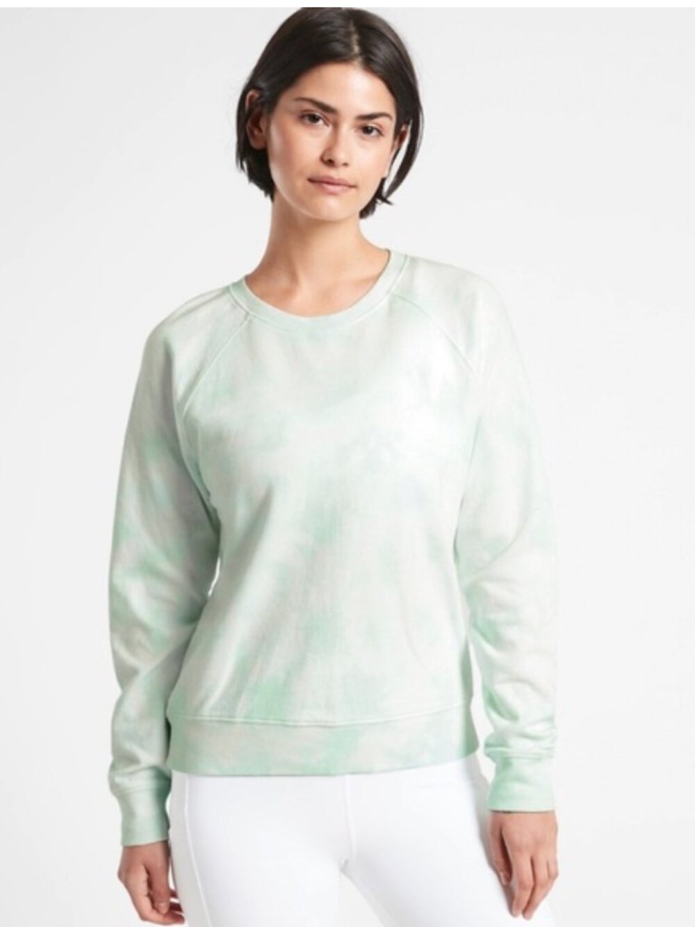 NWT Athleta Green Mist Sundown Tie Dye Sweatshirt in Women's X-Large Tall